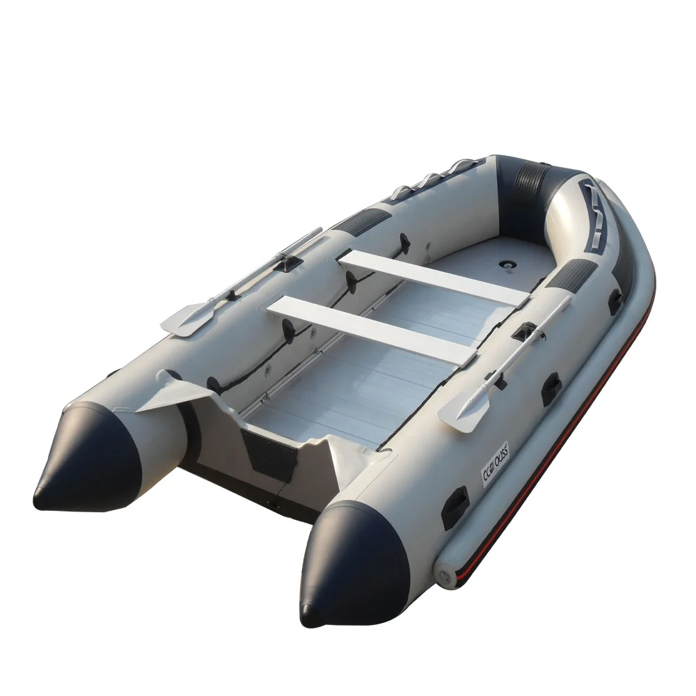 

CE 12ft 3.6m 1.2mm PVC tube Aluminum Floor Inflatable Fishing Boat for sale