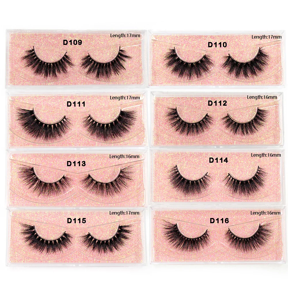 30 Pairs/Pack Eyelashes 3D Mink Lashes With Tray No Box Hand Made Full Strip Lashes Mink False Eyelashes Makeup eyelashes Fluffy