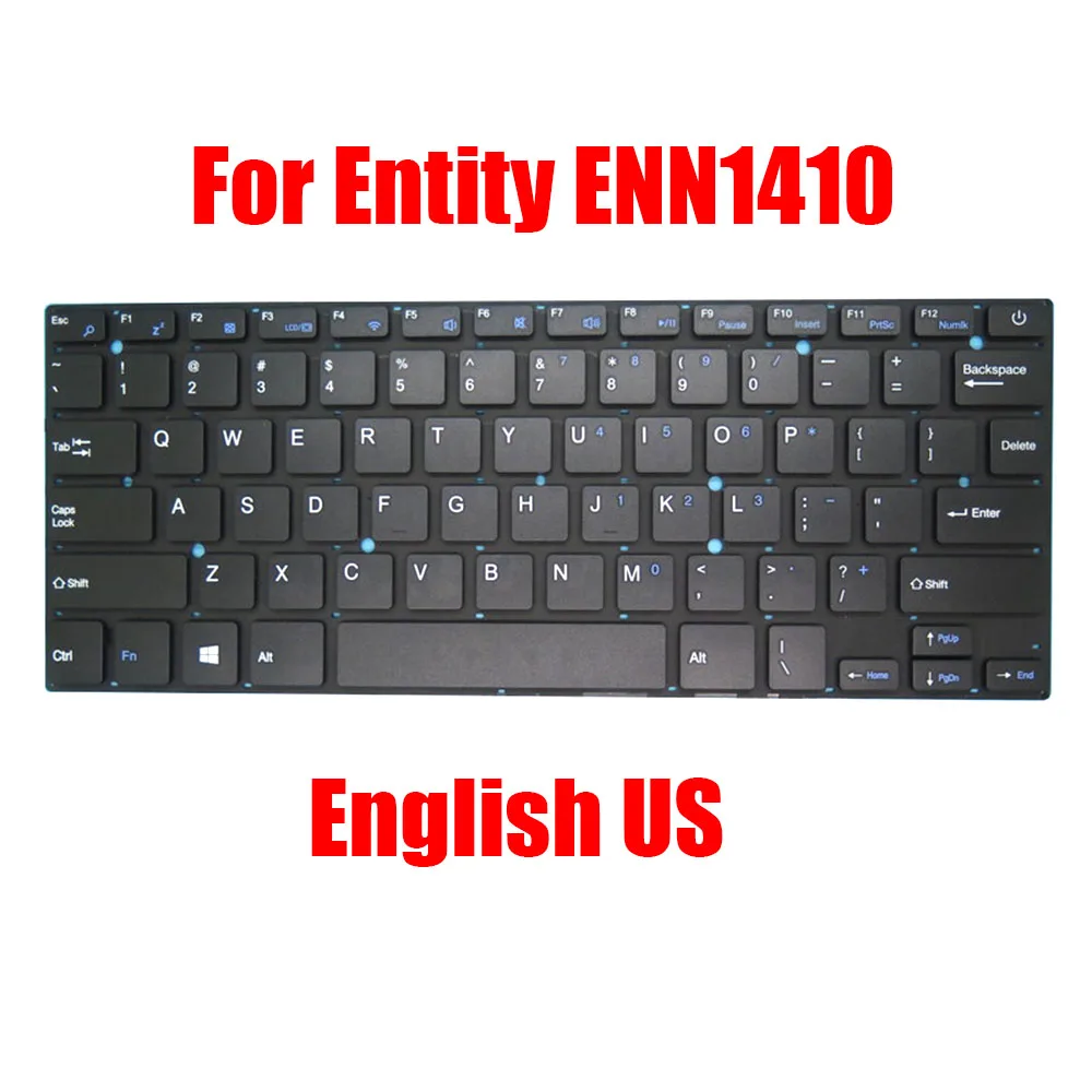 

English US Laptop Keyboard For Entity ENN1410 14.1 Black Without Frame New