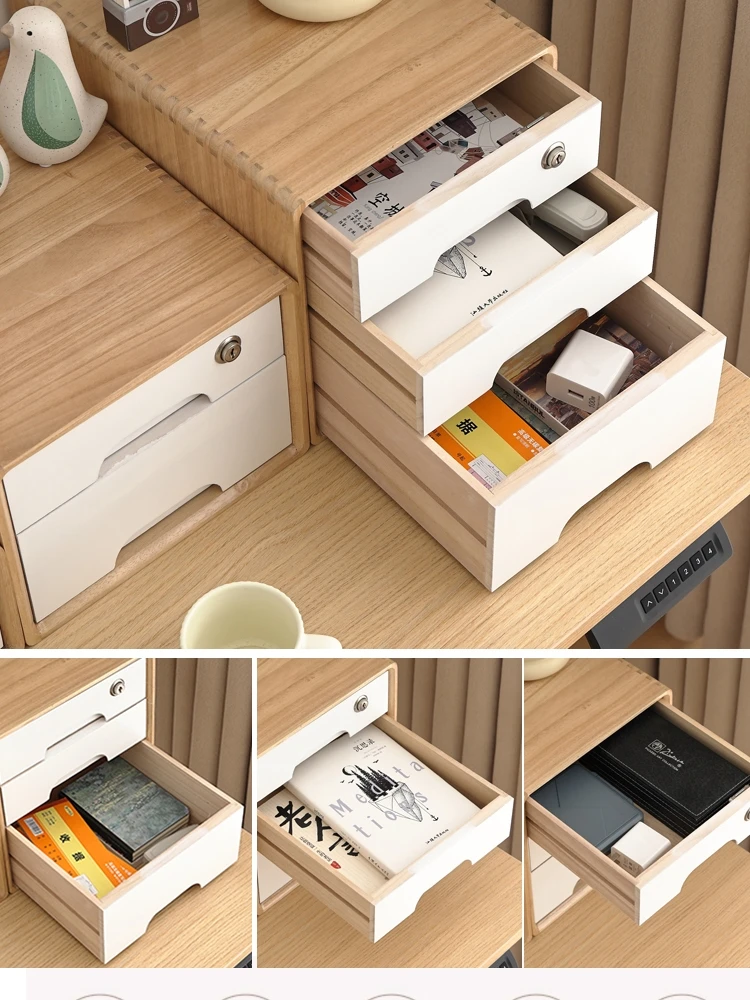 

Simple Sle Desktop Storage Box Der pe Wooden A4 Paper File Cabinet Student Study Room Organization Small Box