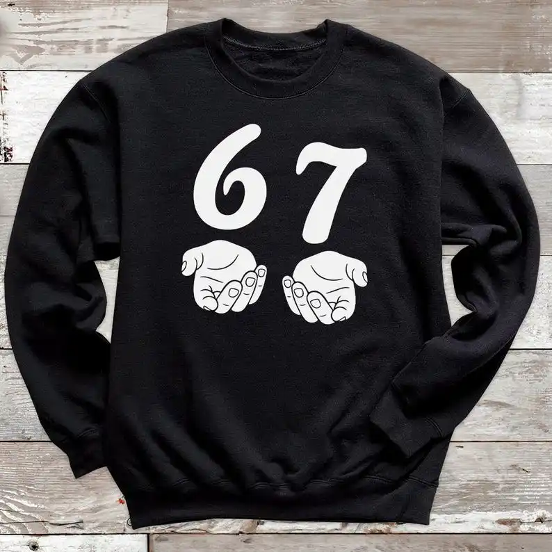 ستة سبعة تي شيرت الأيدي 6-7 ميمي تي شيرت تي 67 سلانغ جرافيك تي شيرت-الجيل Z ميمي قميص 6 7 قميص