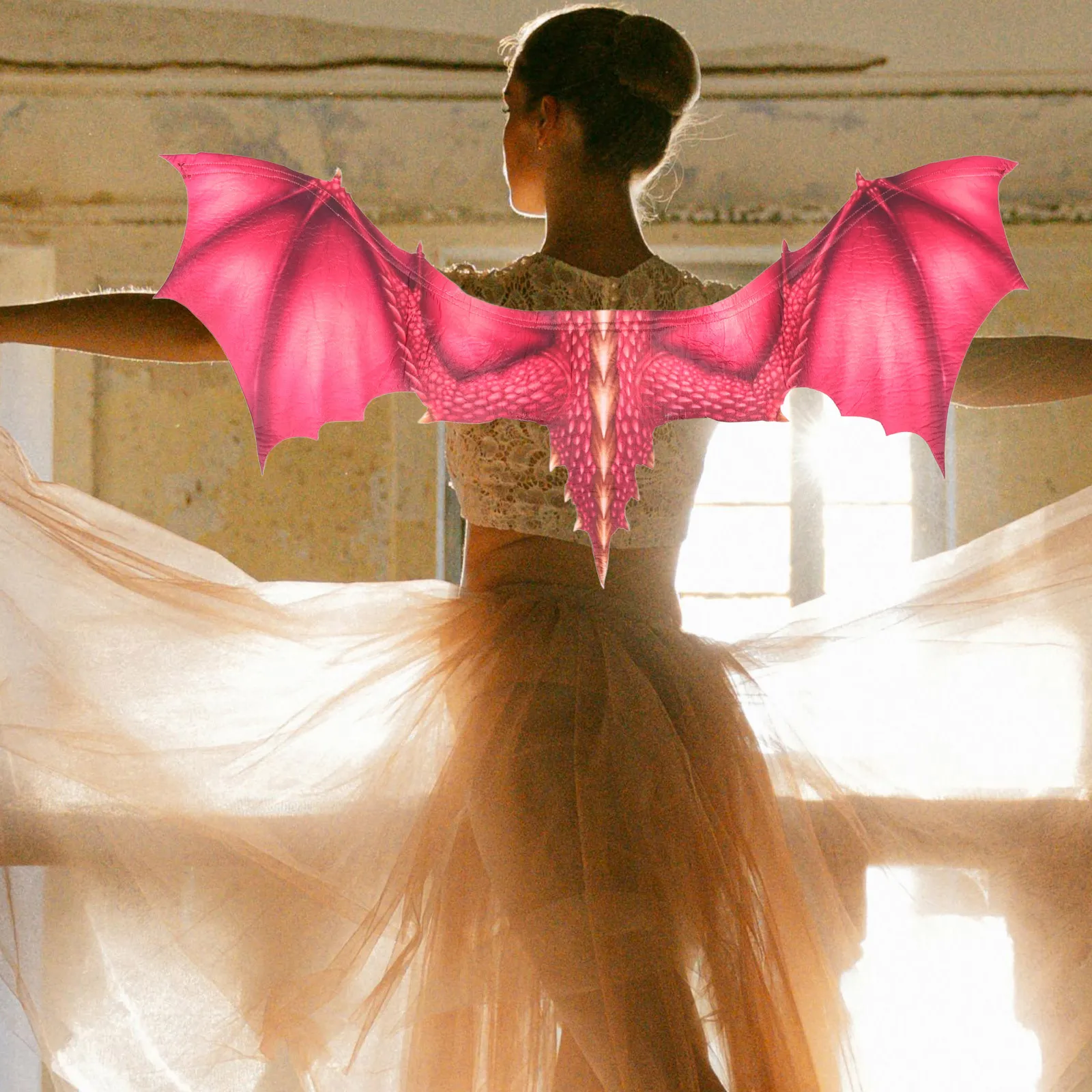 Drachenflügel-Cosplay-Requisite für Herren, Halloween-Kostümzubehör, gruseliges, lustiges Design, für Erwachsene, Party, Karneval, Verkleidung, Flügel, einzigartiger Look