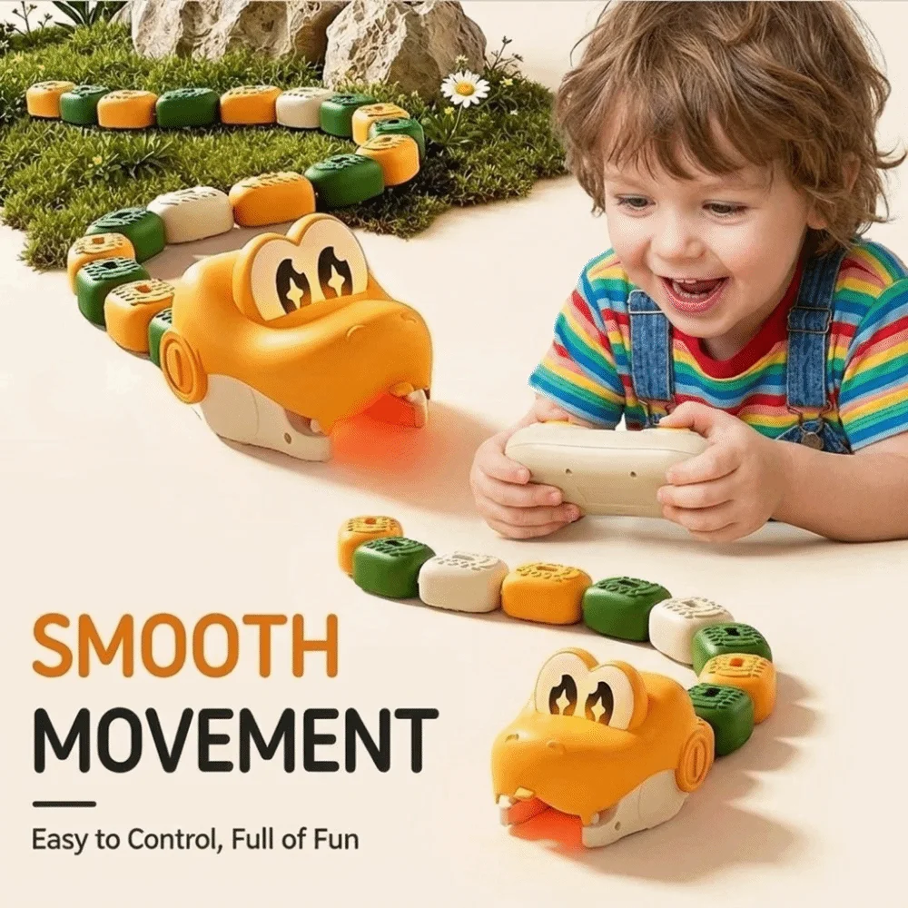 Magnetic RC Snake Car Desktop Bead Eating Competitive Greedy Snake Car Interactive Battle Game Magnetic Snake Car Children