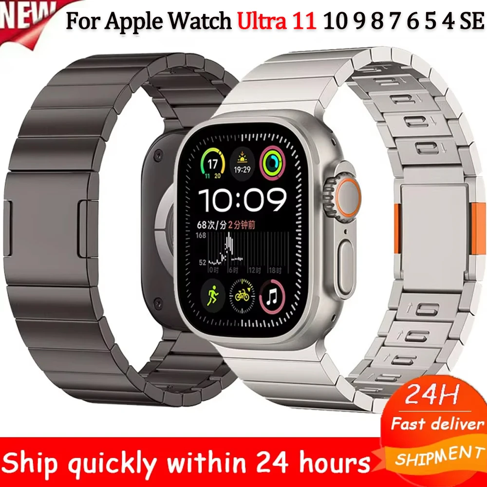 

Magnetic clasp Strap for Apple Watch Ultra 3/2/1 49mm 46/42mm 44/40/45mm 41mm Quick release bracelet iWatch 11 10 9 8 7 6 5 SE/3