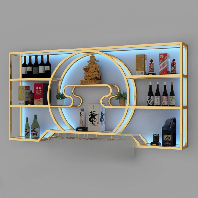 Holder Luxury Wine Rack Vertical Minimalist Fancy Living Room Display Wine Rack Storage Fancy Estante Para Vino Bar Furniture