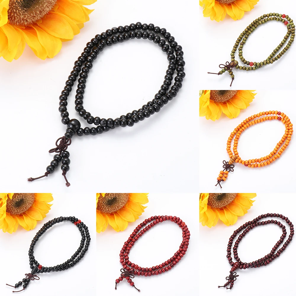 

6mm Bead Prayer Bead Women Men Prayer Bead Bangle Meditation Wood Natural Sandalwood Bracelet Buddhist Buddha