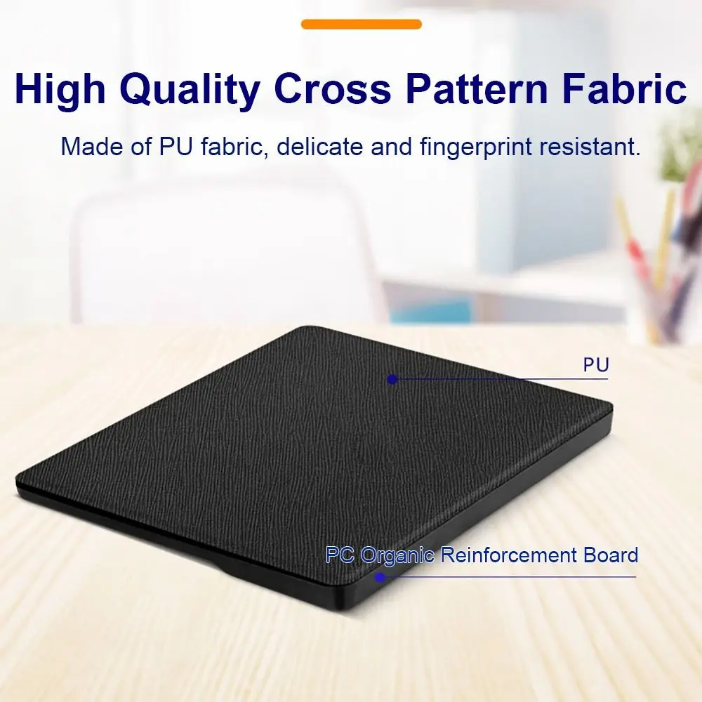 9/10th Generation Smart Cover PU Leather Shockproof Protective Shell Cross Texture Ultra Slim for Kindle Oasis 2/3