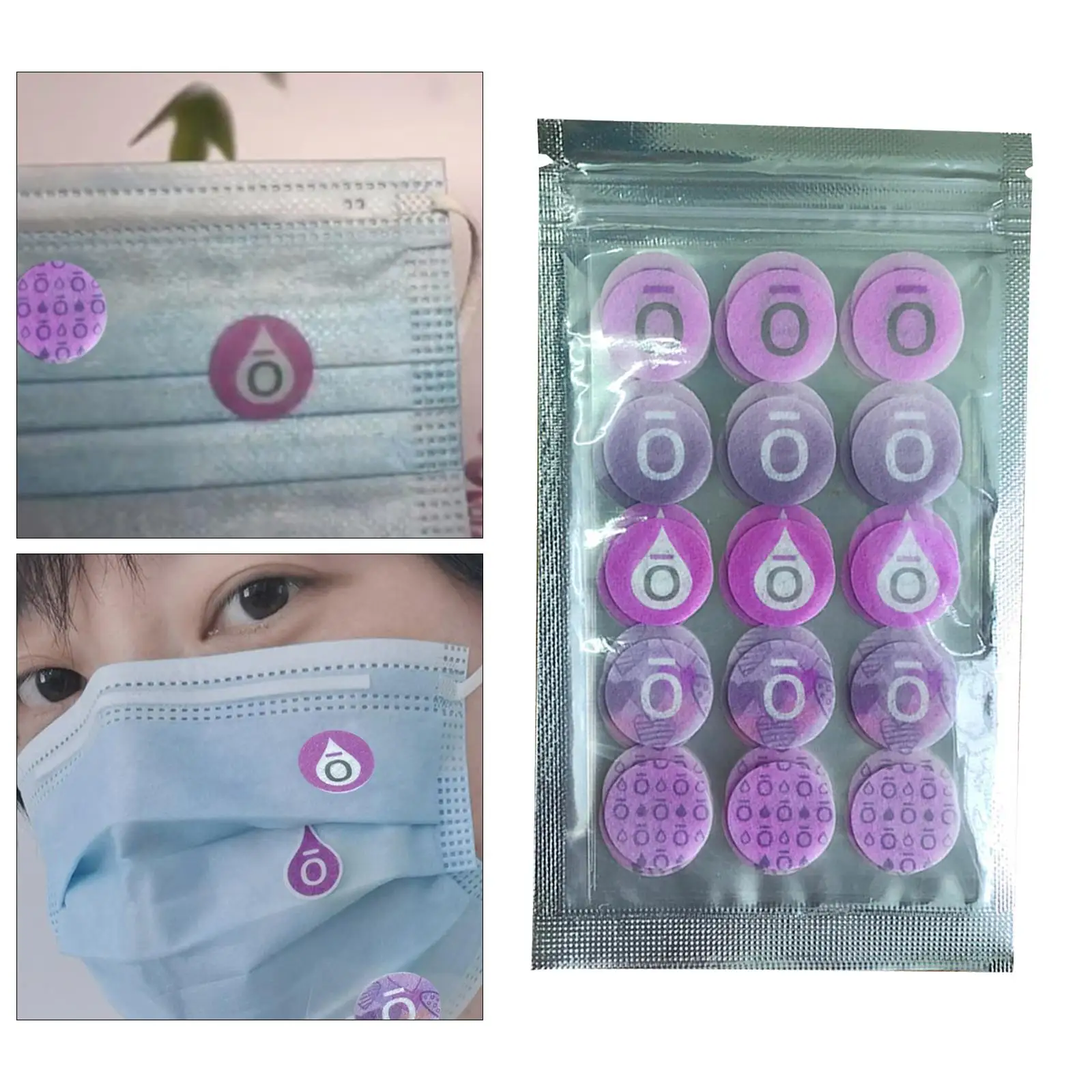 60 Pieces Mask Tasteless Sticker Essential Fragrance Air Freshener Refreshing Stickers Breath Fresheners Clothes