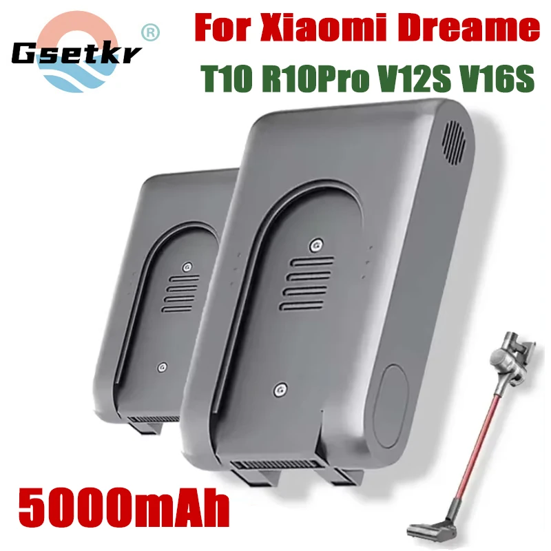 5000mAh Replacement Battery for Xiaomi Dreame T10 V12S V16S R10Pro Cordless Vacuum Cleaner Rechargeable Li-ion Battery