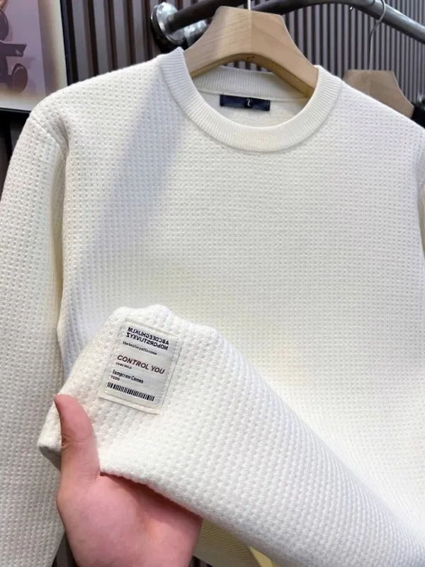 

2025 новый американский ретро круглый свитер Ne, мужской модный цветной вязаный молодежный модный свитер из пряжи, повседневный свитер