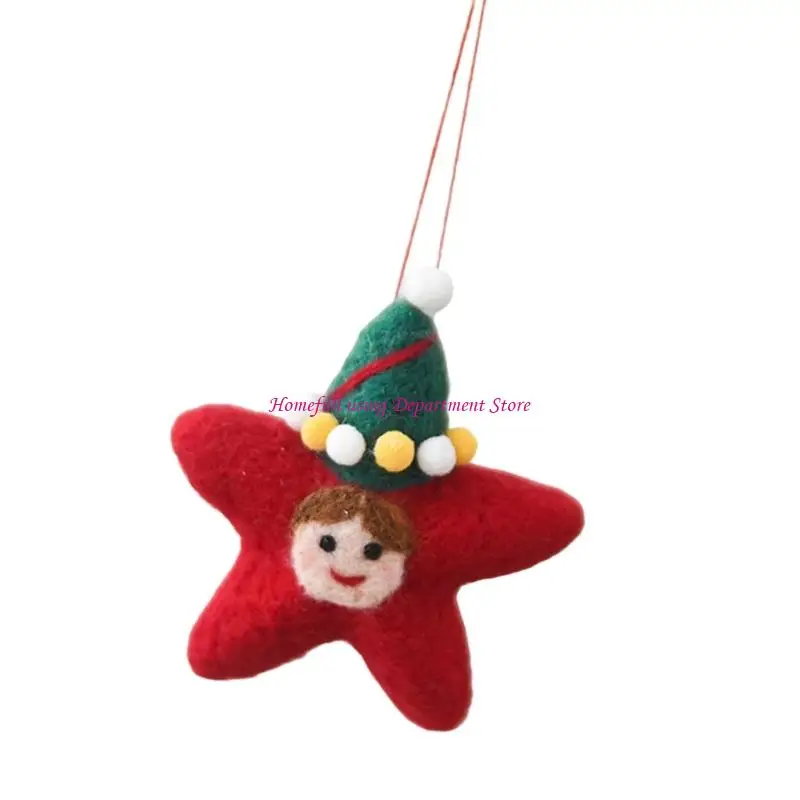  Room Display Christmas Ornament with Cord Loop, Soft Seasonal Accent for Shelves, Wreaths, Entry Tables, and Shelf Use