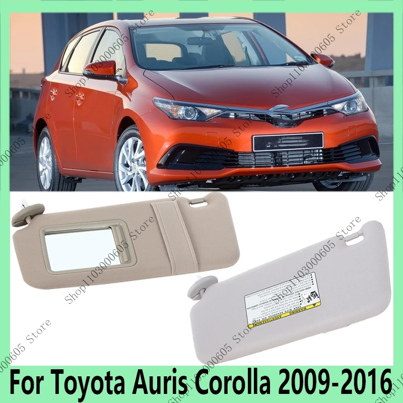 

Sun Visor For Toyota Auris Corolla 2009-2013 2014-2016 Gray Beige With Mirror Sunshade Cover Shade Sunvisor 74320-0T022-B1