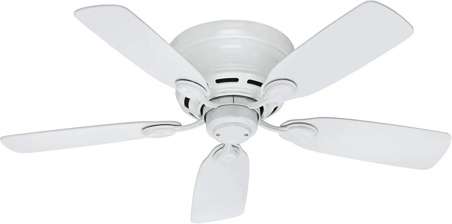 

Fan Company 51059 Indoor Low Profile IV Ceiling Fan with Pull Chain Control, 42", White Finish