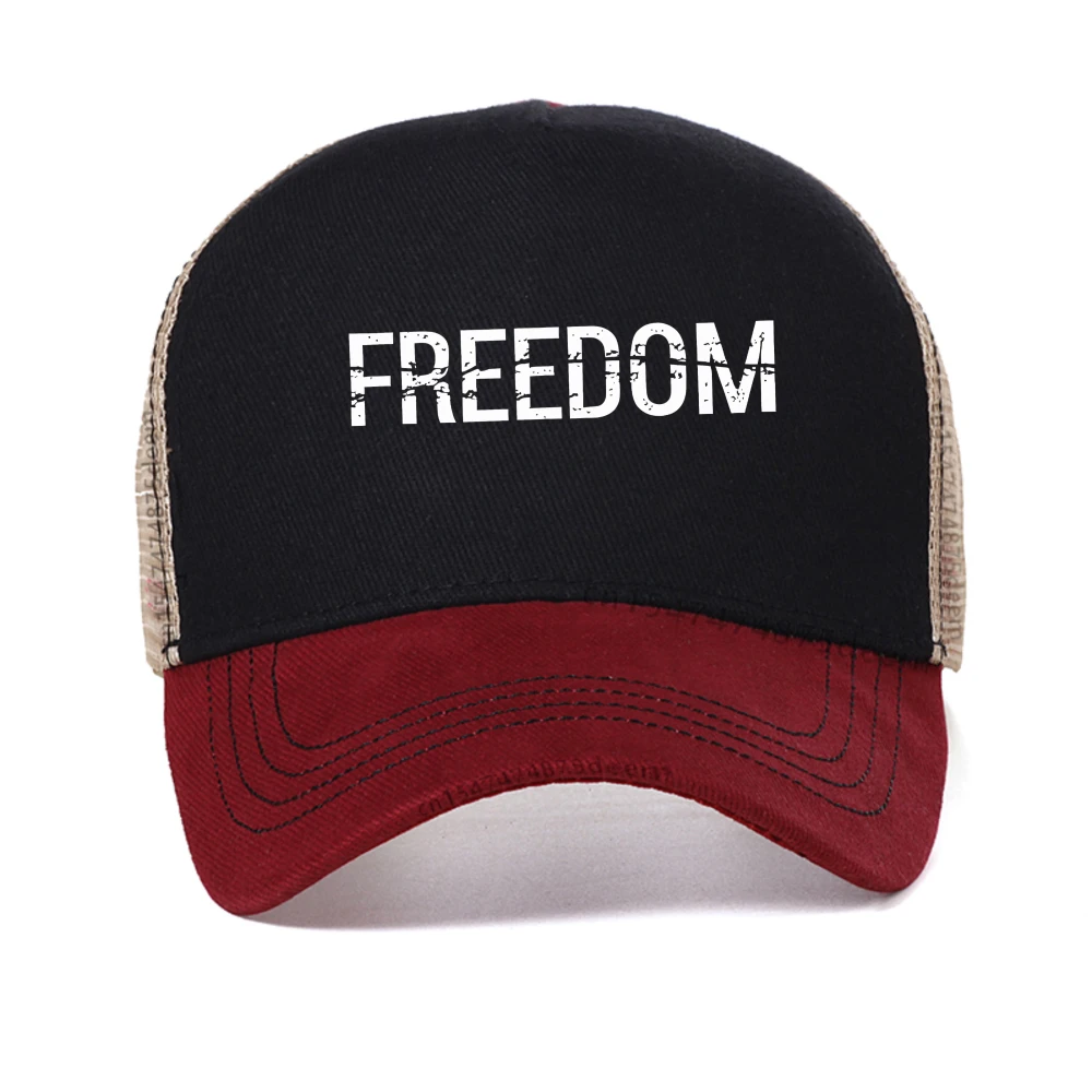 

Freedom Baseball Cap Men's mesh Snapback Hat Outdoor Fashion Visor Caps unisex Casual trucker Cap breathable adjustable hats