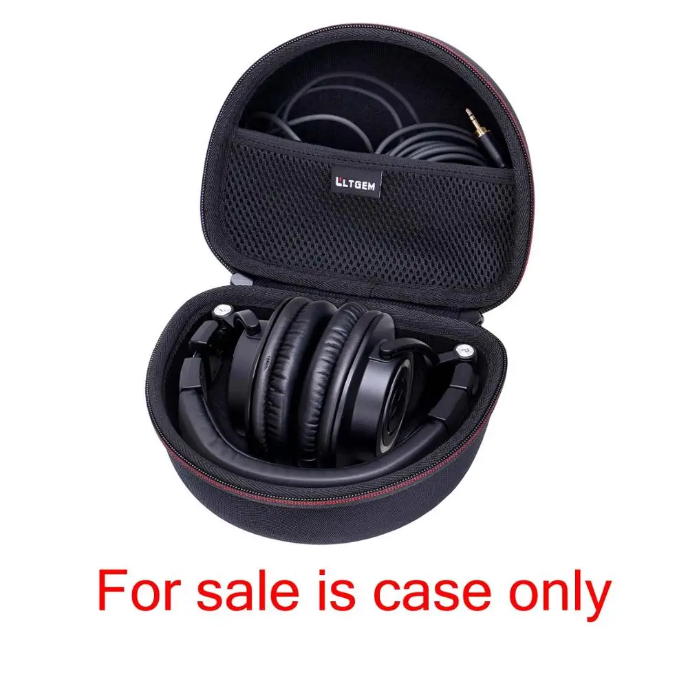 LTGEM Hard Carrying Case for Audio Technica ATH M50x/M50/M70X/M40x/M30x/M50xMG Professional Studio Monitor Headphones