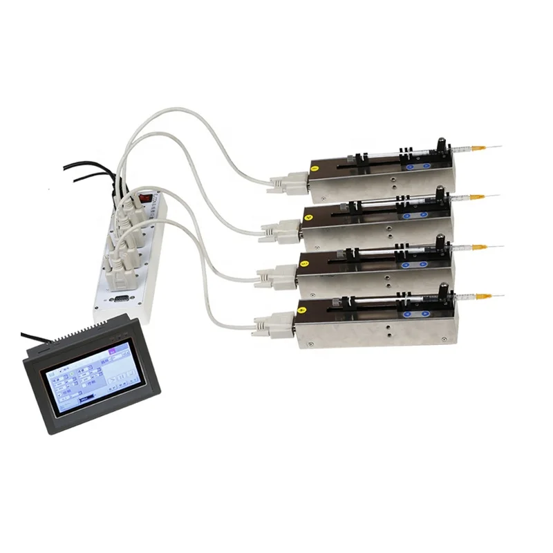 

Multi-channel heatable micro syringe pump for ultrasonic spray coating independent control syringe pump