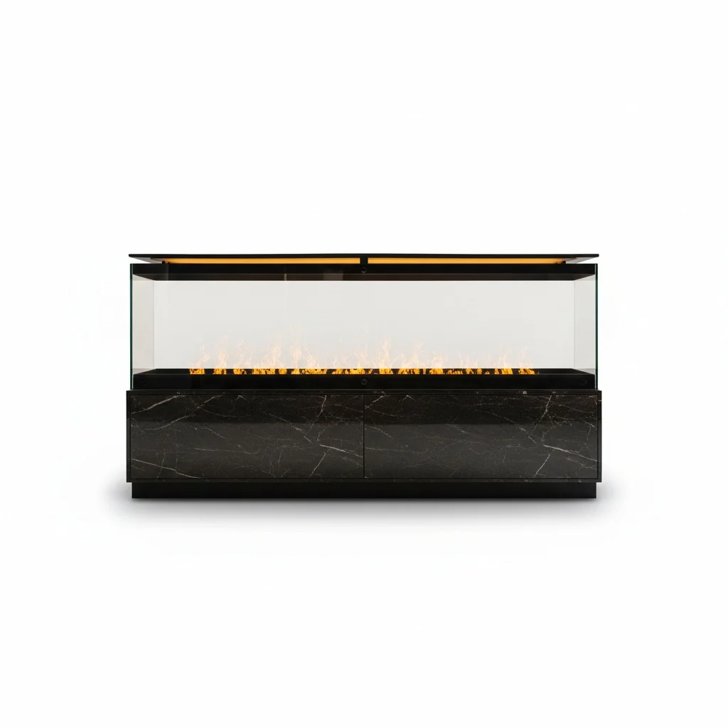 

3D Water Vapor Fireplace, 304 Stainless Steel Electric Steam Fireplace, Ventless Ultrasonic Atomizing Indoor Smart Fireplace