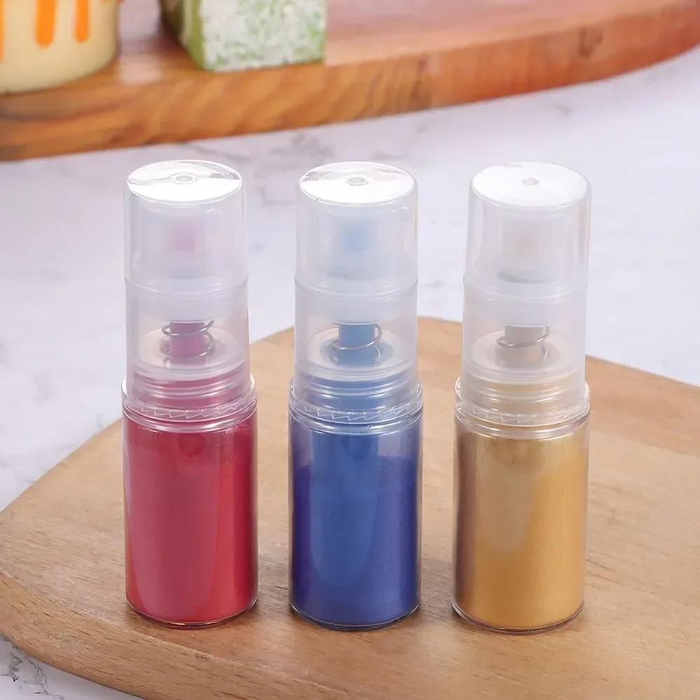 1Bottle Cake Decorating Powder Spray Bottle Design Baking Color Dust Fondant Macaron Chocolate Silver Pearl Flash Glitter Powder