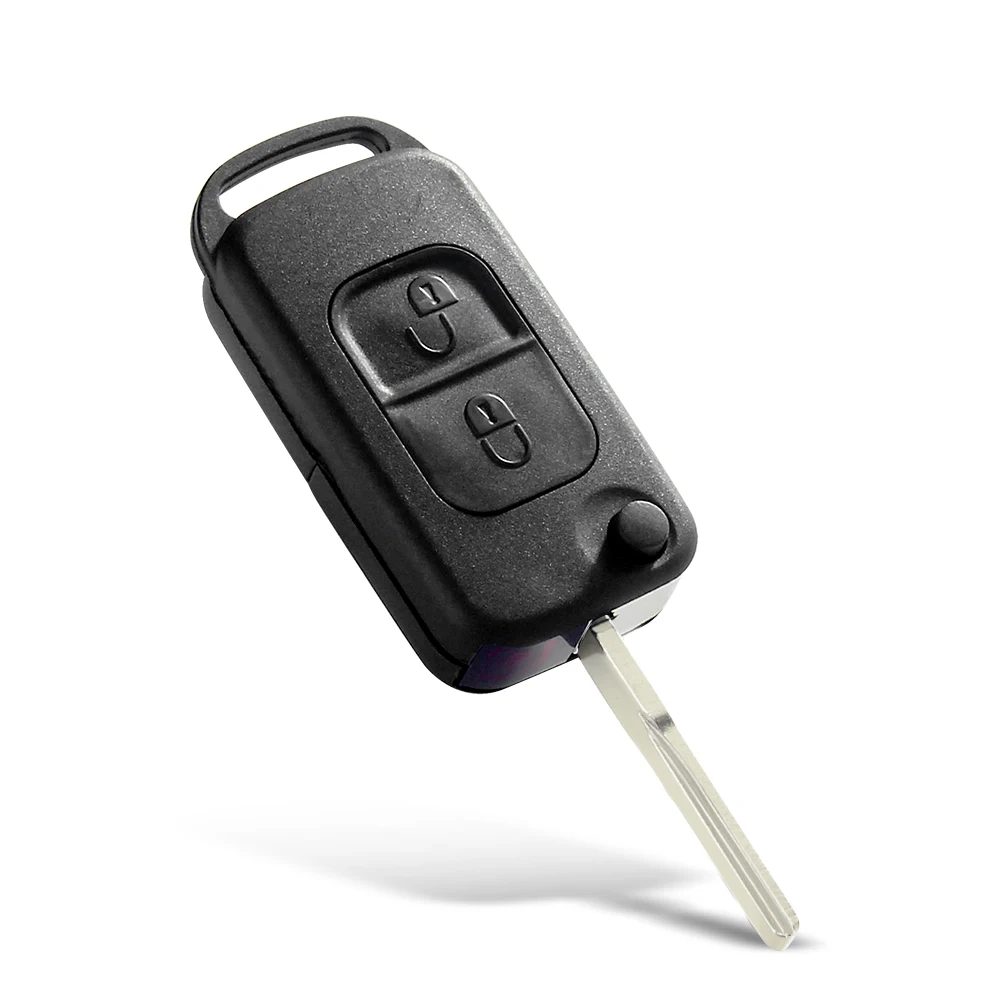 KEYYOU Flip Folding Remote Key shell 2 Button for Mercedes Benz SLK E113 A C E S W168 W202 W203 Auto Car Key Shell Case