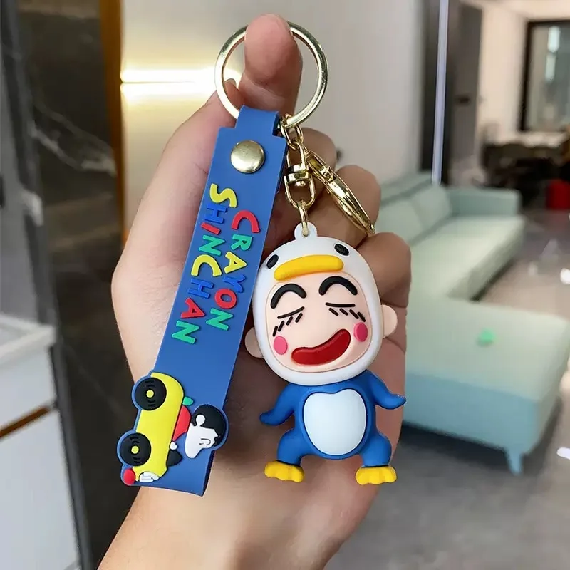 Cartoon Q-version Fun Soft Silicone Keychain Pendant Couple Creative Jewelry Bag Pendant Keychain Gift for Girlfriend's Birthday - view 5
