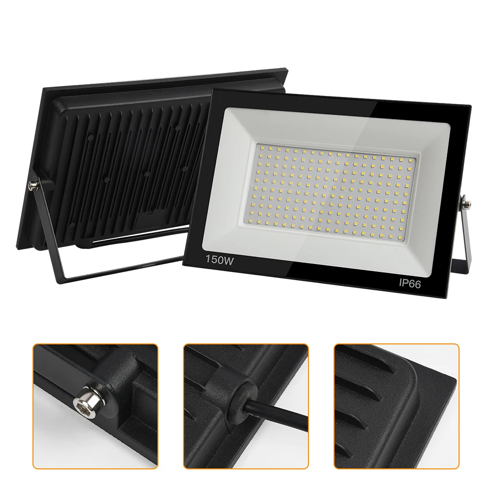 LED-Flutlicht 100W 150W 200W Wasserdichtes Flutlicht Außenbeleuchtung Gartenleuchte Platzbeleuchtung Garagenbeleuchtung Straßenbeleuchtung – Detail 4
