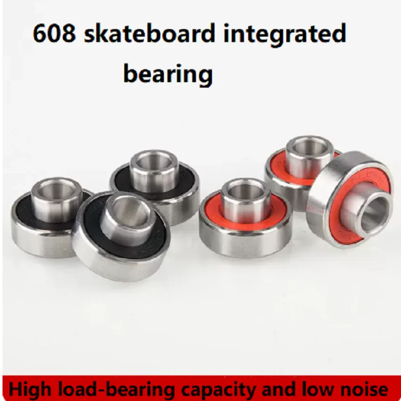 608-2RS Skateboard Bearing High Speed Longboard Surf Skate Bearings Double Rubber Sealed ABEC‑9 Replacement Parts