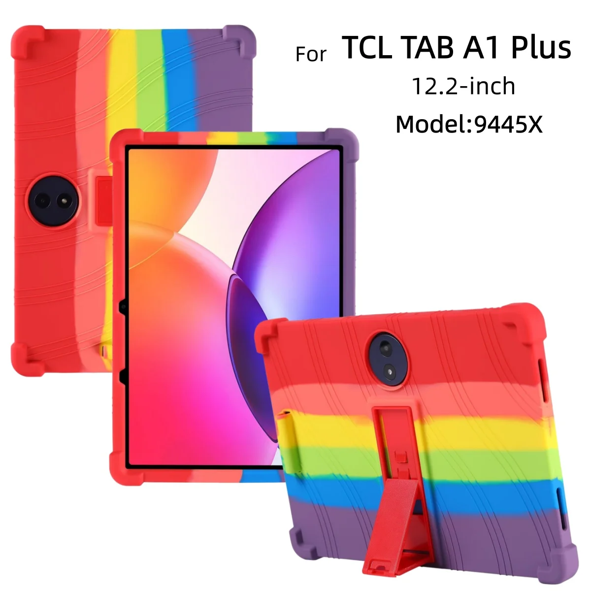 

Soft Silicon Case for TCL TAB A1 Plus 12.2" 9445X Tablet Case Multi-Angle Stand Shockproof Protective Shell