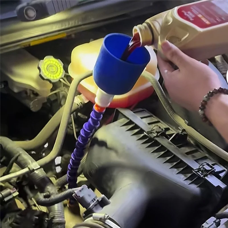 قمع نقل قابل للانحناء متعدد الأغراض مقاس 25.6 بوصة من ABFI مع مفتاح لجميع زيوت السيارات وزيت النقل #3