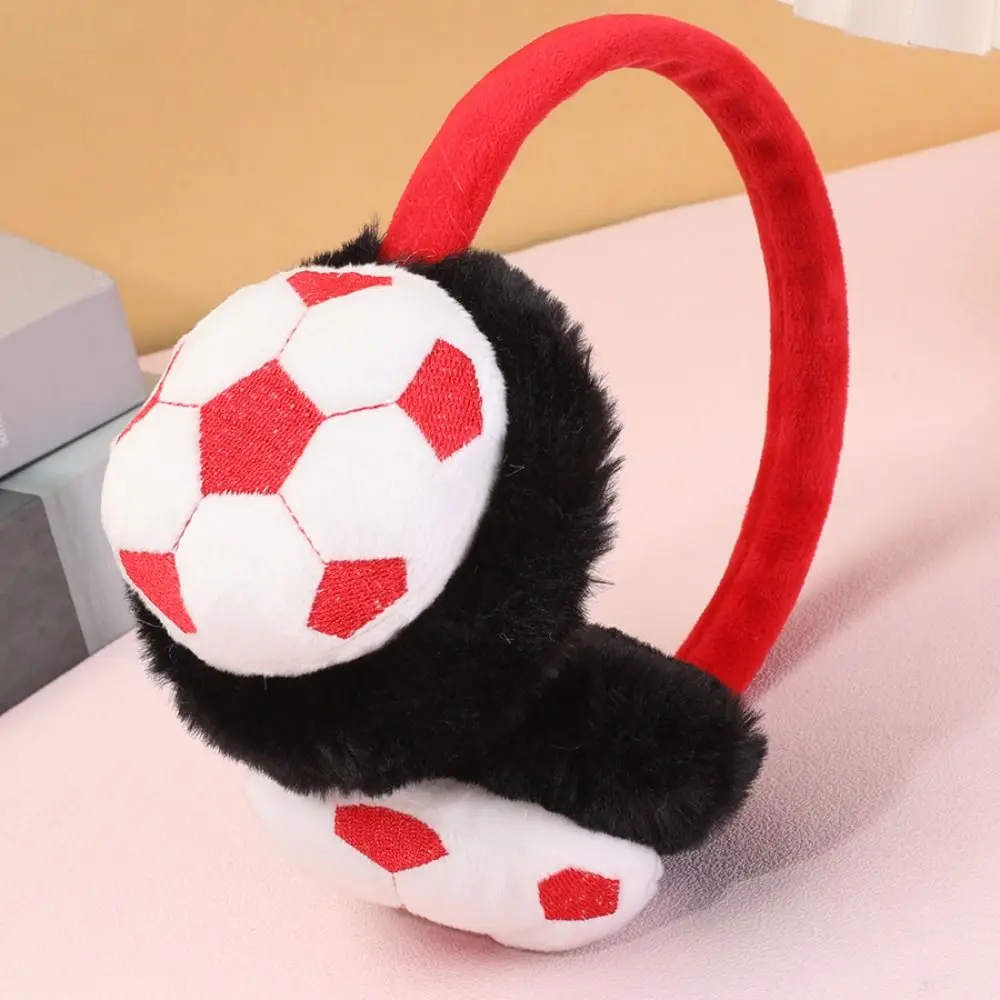 Cute Plush Football Ear Warmer Anti-Freeze Keep Warm Kids Earmuffs Thickened Ear Cover for Children’s Gifts