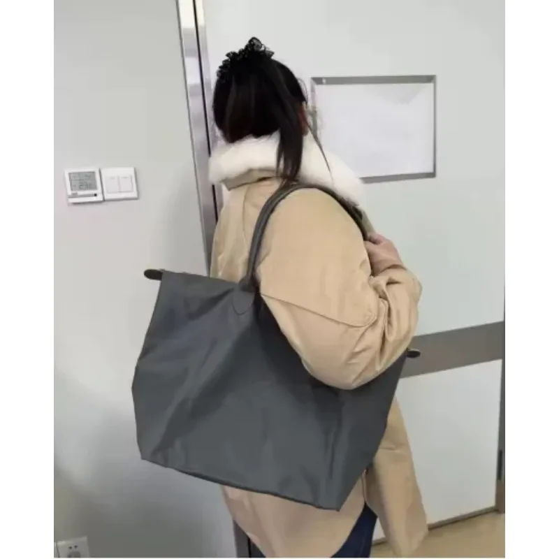

2026New Foldable Hobos Nylon Handbag Bags Classics Lady Tote Bag Embroidered Shoulder Bags Short and Long Handles Bags FOR Women