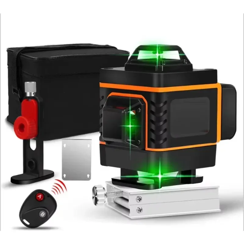 laser level with receiver self-leveling rotary laser kit 4d 16-line orange spirit level