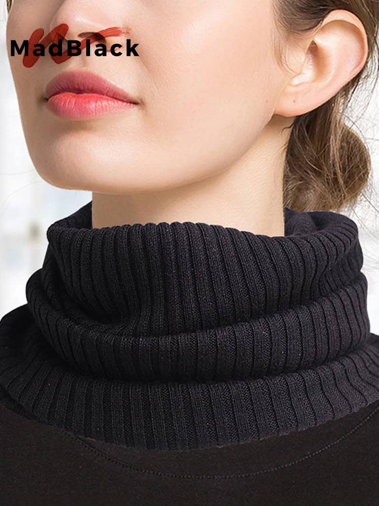 

MadBlack-85%Silk 15%Cashmere Keep Warm Knit Scarf, Riding Windproof, Unisex Versatile Commute Ring, 2026 Autumn New A67513CC