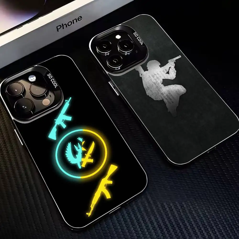 

Game C-Counter Strike Cs Go Phone Case For iPhone 16,15,14,13,12,11,Mini,Pro,MAX Black Matte Shockproof Cover
