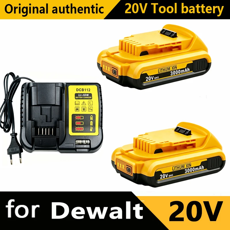 for Dewalt 20V battery 3Ah for Dewalt battery DCB202 DCB203 DCB206 DCB205 DCB204 DCD805 DCB200 Tool battery replacement