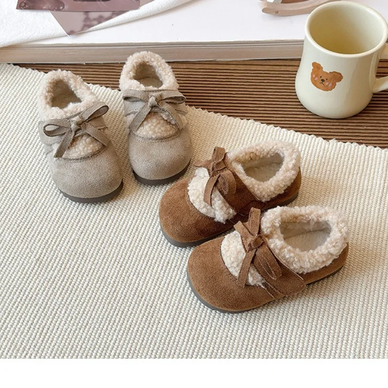 أحذية زميل الدراسة الخريف الشتاء الفتيات الدافئة شاملة سميكة سوليد رقيق أحذية قطنية الفتيات لينة سوليد عارضة الأحذية #6