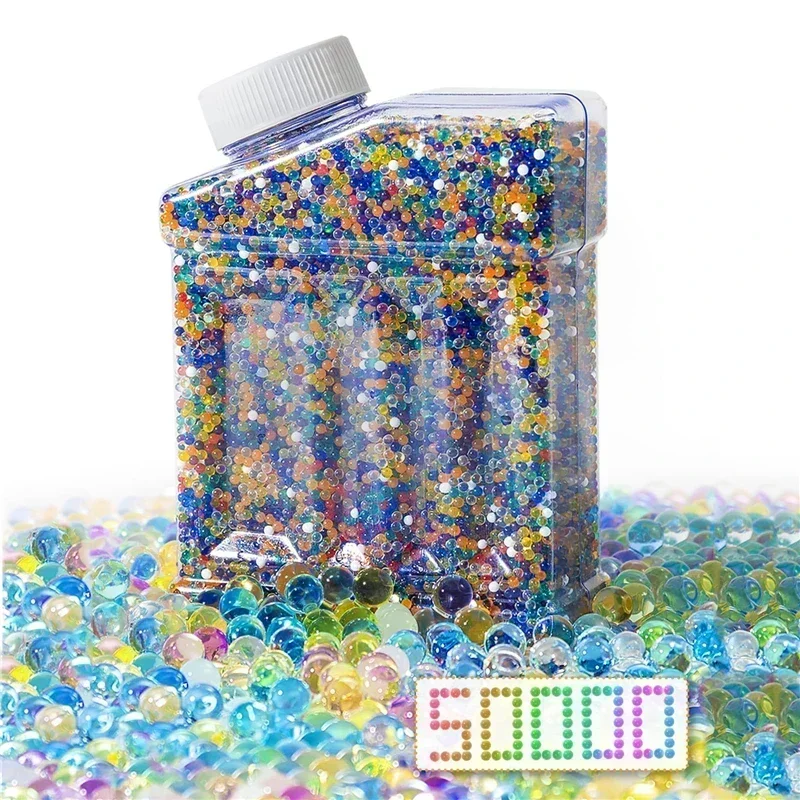 50000 Uds. 7-8mm cuentas de agua Blaster pistola de agua para niños accesorios de juguete Rifle embotellado pistola bala diversión niños niñas juguete