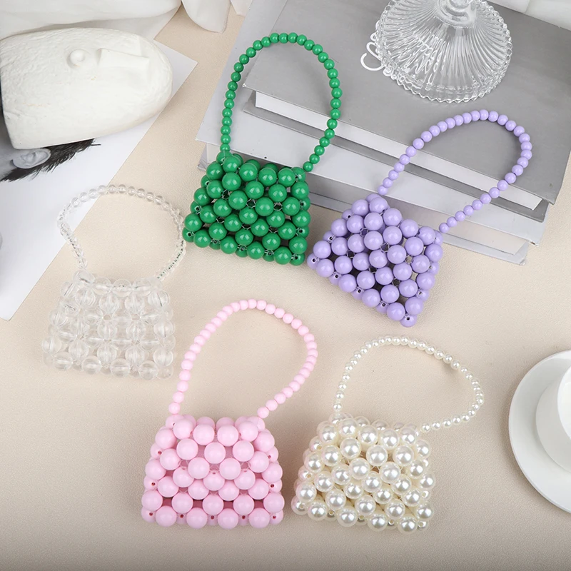 

Pearl Handbag For Women Luxury Designer Mini Handbag Females Tiny Lipstick Bag Coin Purse Cosmetic Bag