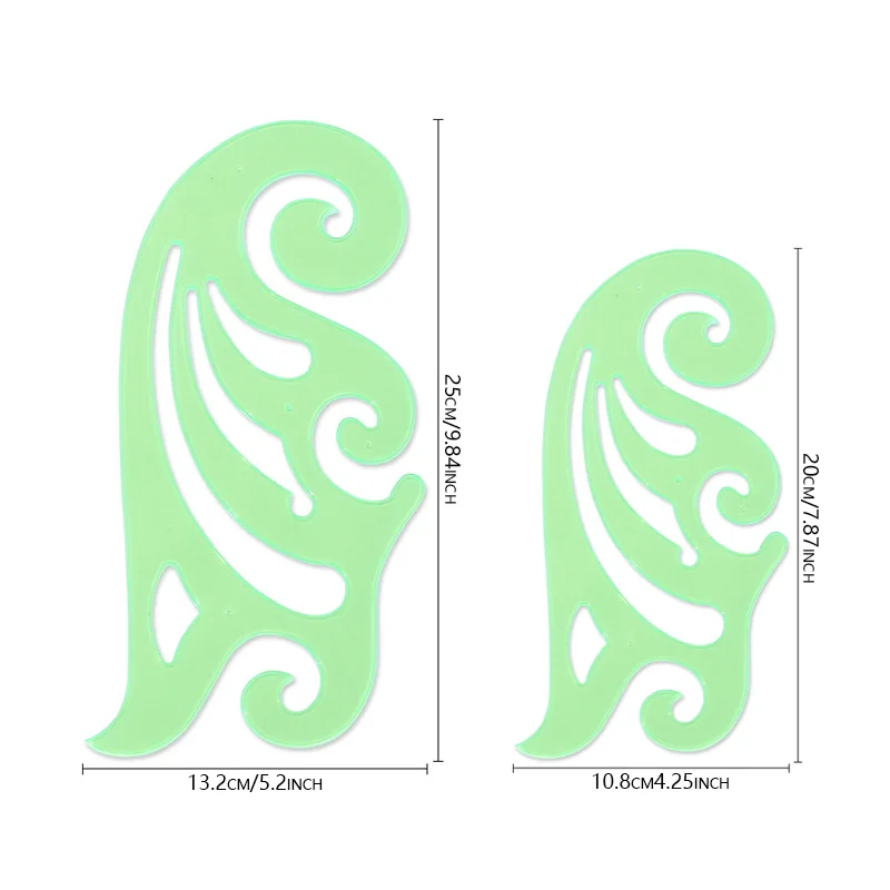 French double-sided Ink Groove curve ruler set 7 rulers Technical drawing templates curve cloud ruler