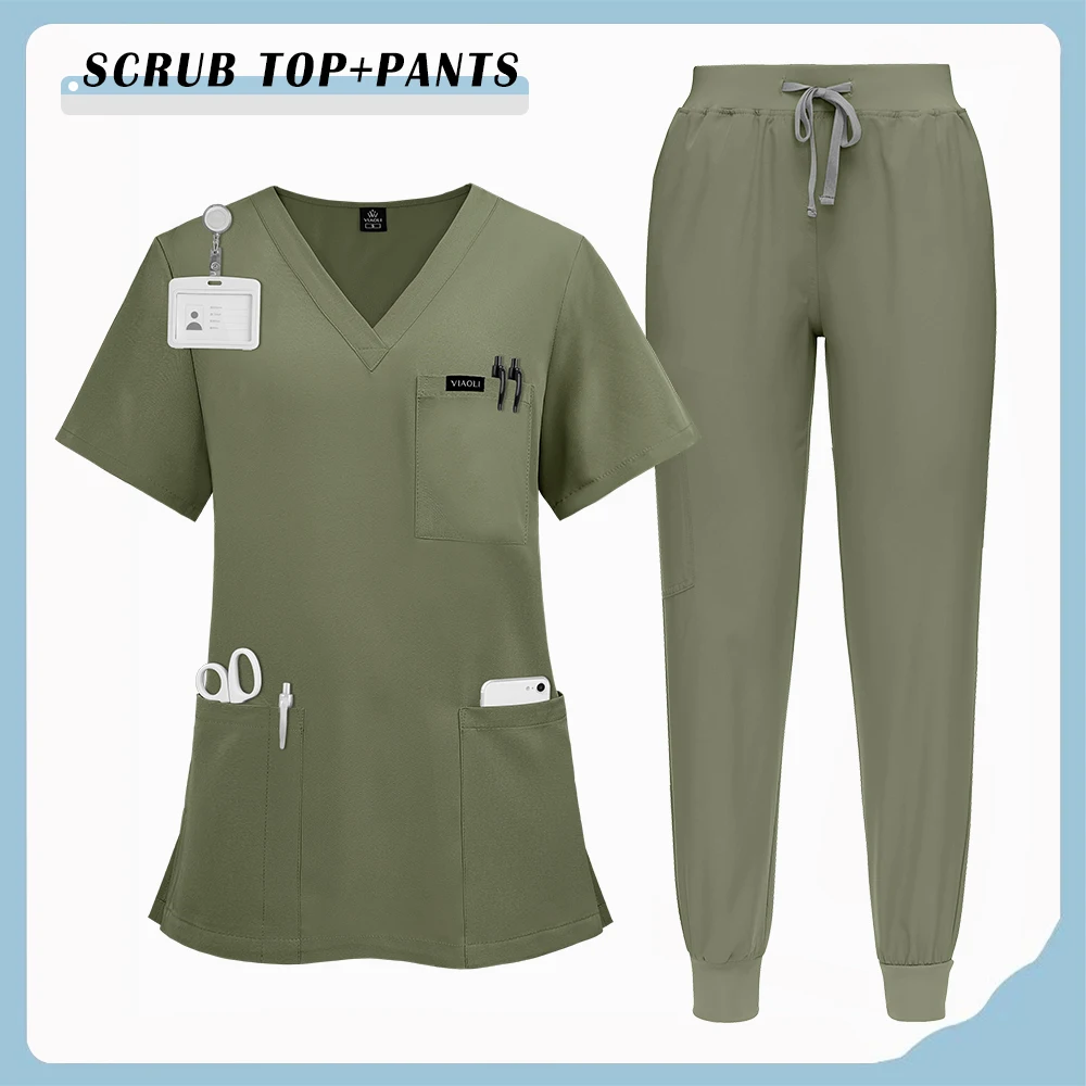 Wysokiej jakości odzież robocza Akcesoria dla pielęgniarek Klinika weterynaryjna Odzież robocza dla lekarzy Wielokolorowe uniformy dla anestezjologów Bluzy medyczne damskie męskie