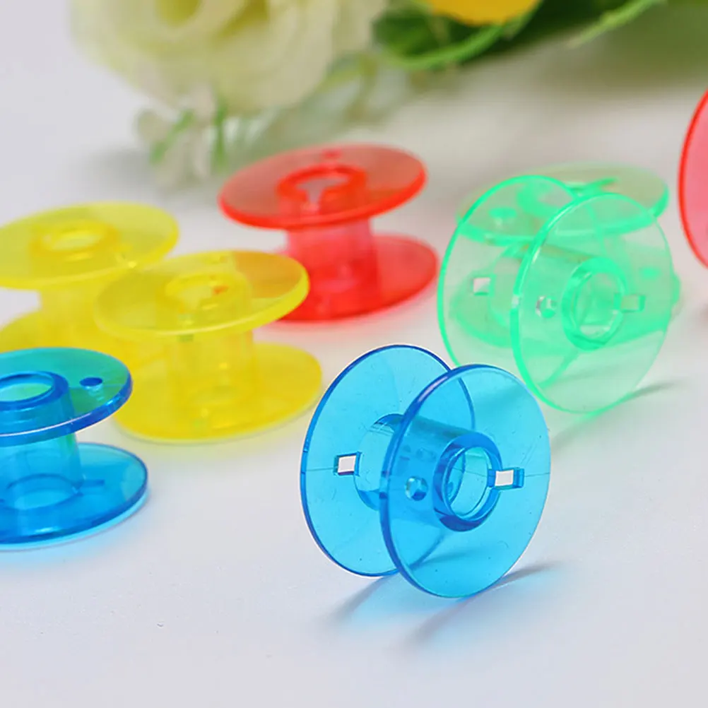 

160 Pcs Plastic Bobbins Sewing Machines Lightweight Durable Colorful Fit Domestic Accessories Quilting Embroidery Storage