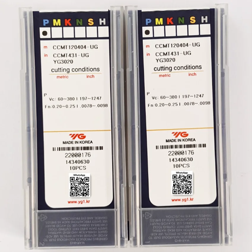 CCMT120408-UG YG801/CCMT120404-UG YG3020/CCMT120408-UG YG3020/CCMT120408-UG YG3030 Original YG Carbide Inserts CNC Turning Inserts Lathe Cutter Tools 10PCS/BOX