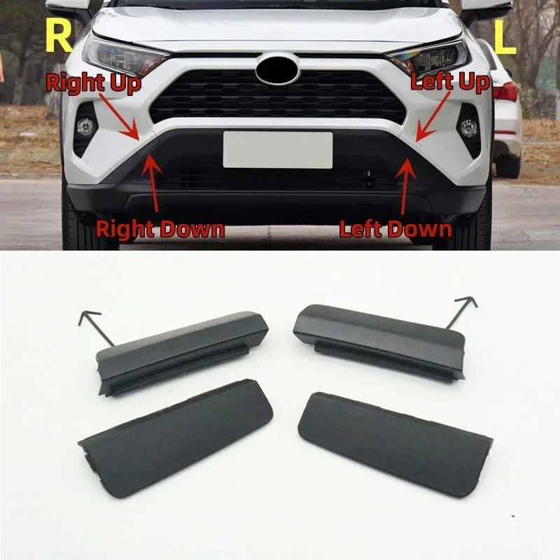 4 pcs Set Car Front Bumper Tow Hook Eye Cover Cap For Toyota RAV4 RAV 4 XA50 2019 2020 2021 2022 2024