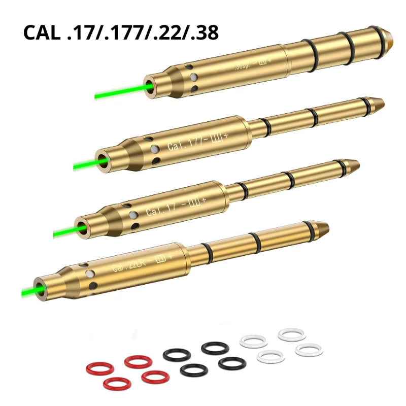No Battery Green Laser Clibrator Tool .22LR/.17/.177/223/308/45ACP/38SPL
