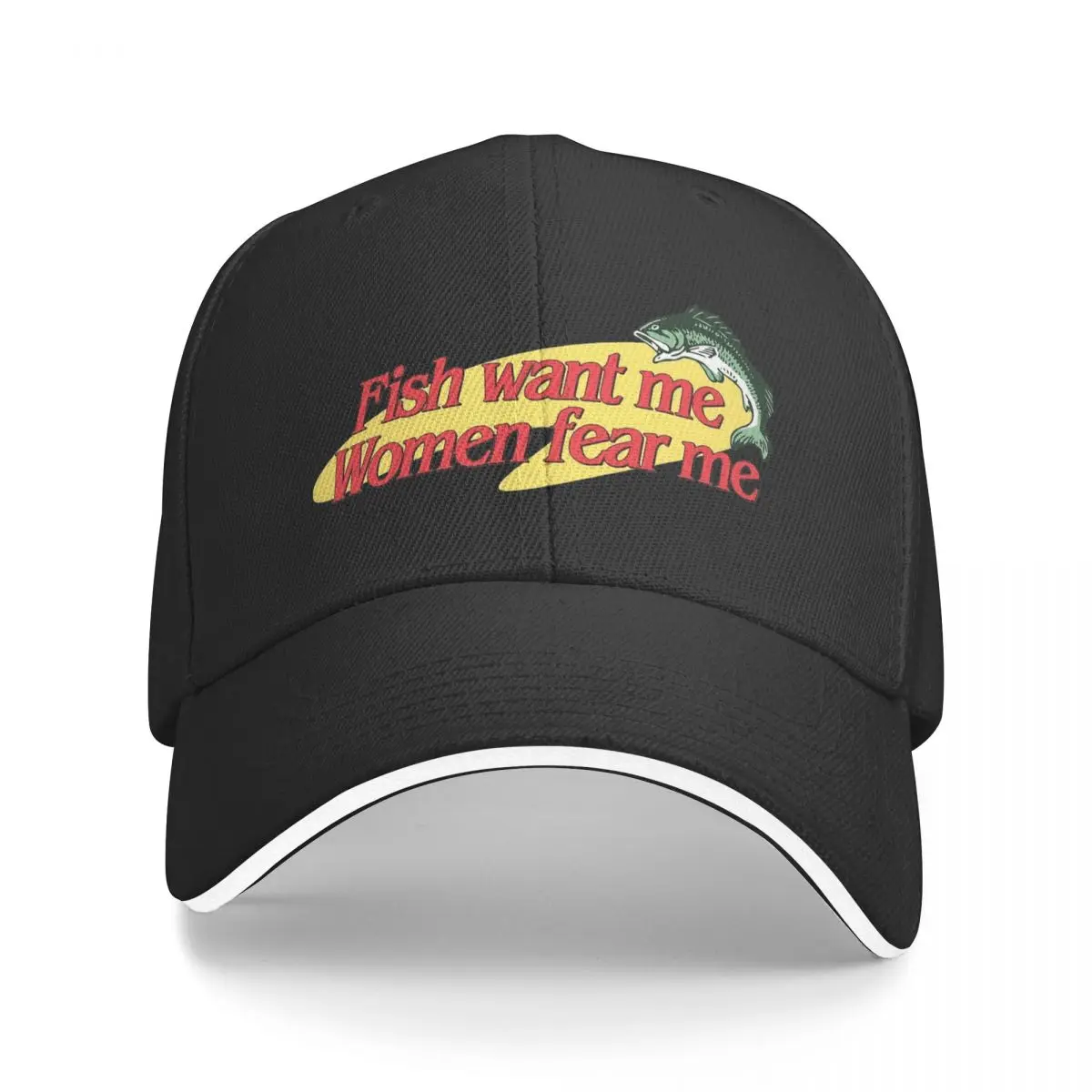 Fish Want Me Women Fear Me Caps Men Women Outdoor Hats Sun Caps Racing Cap Breathable Snapback Caps Baseball Cap Wholesale New