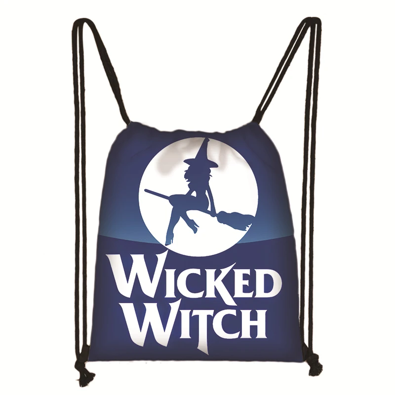 Cute Wicked draw rope bag Bad Witch Shopping Yoga Backpack Magic men Women cartoon sports fitness backpack