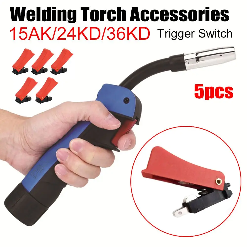 5pcs Plastic MIG MAG Welder Welder Accessory Trigger Switch MB15AK Assembly Welding Torch for 15AK/24KD/36KD