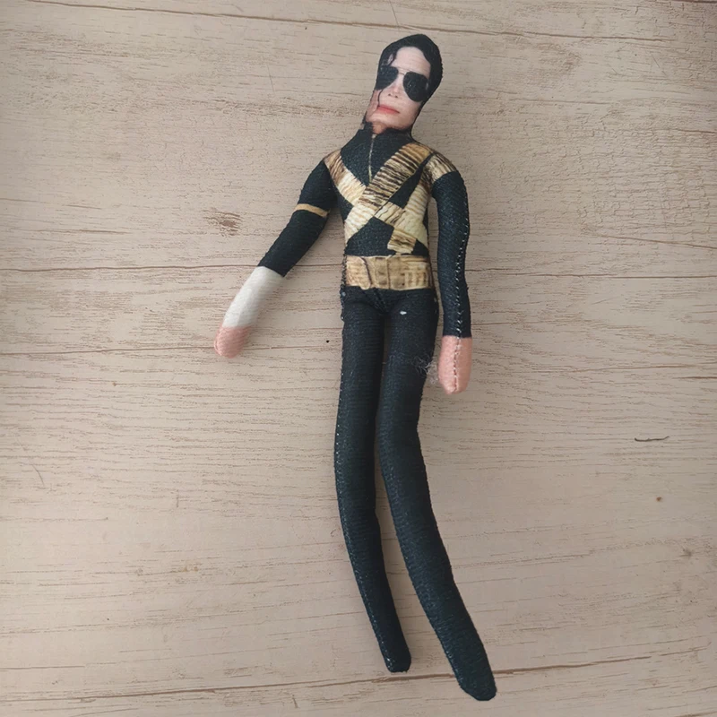 Michael Jackson Famous Singer Cosplay Prop Doll Plush Stuffed Dolls Ornaments Abstract Joint Mobility Mouse Figure for Car Decor view 4