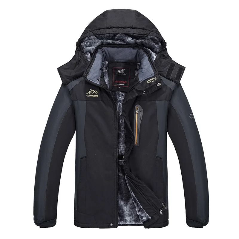 Winter Men Warm Outdoor Jackets Coats Men Waterproof Thick Fleece Jackets Men Outwear Casual Windproof Parkas Jacket Male LZLLTT