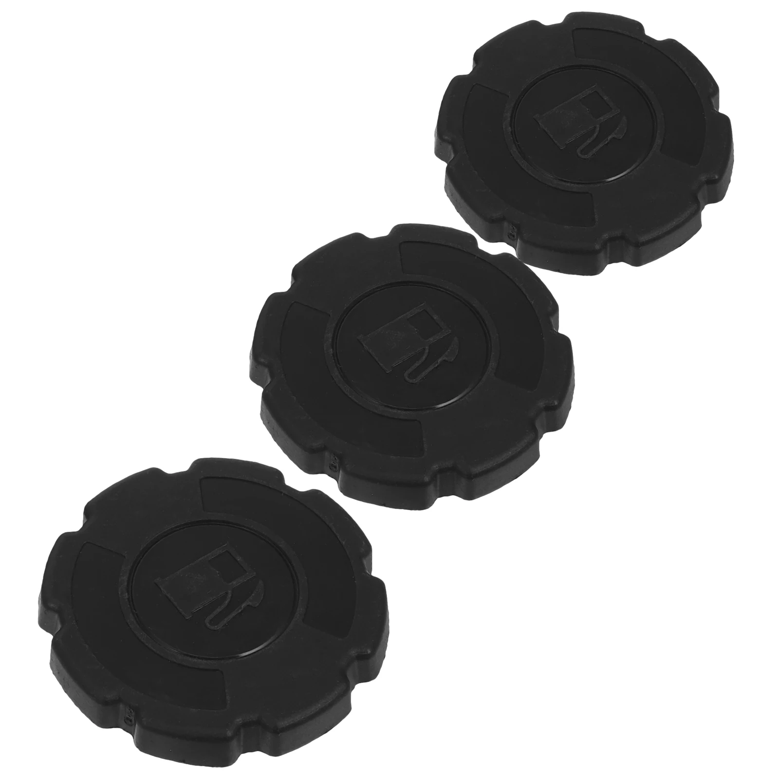 

3pcs Fuel Tank Cap Black Universal Fit For Mini Bike Go Kart Gas Generator Lawn Mower Durable Leakproof Replacement Parts