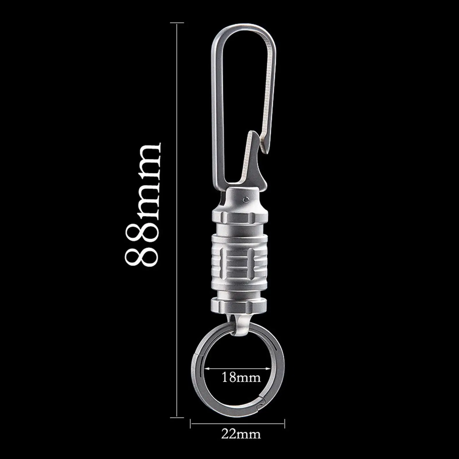 Belt Key Clip Quick Release Ring Holder Carabiner Key Chain for Unisex Bag